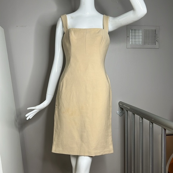 Dolce & Gabbana Sz 44 Cotton Structured Bust Sleeveless Dress Fully Lined - Picture 1 of 10